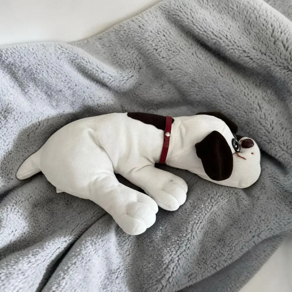 Vintage 1985 Tonka Pound Puppies Large Plush White Brown Spotted Dog